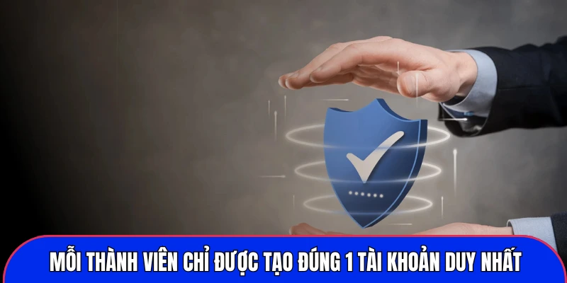 Mỗi thành viên chỉ được tạo đúng 1 tài khoản duy nhất